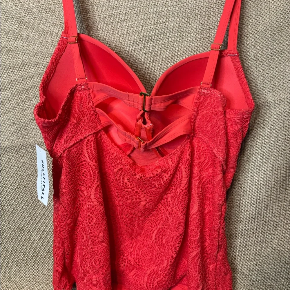 Women's Coral Lace tankini type swim top size 20 NWT - Picture 2 of 5